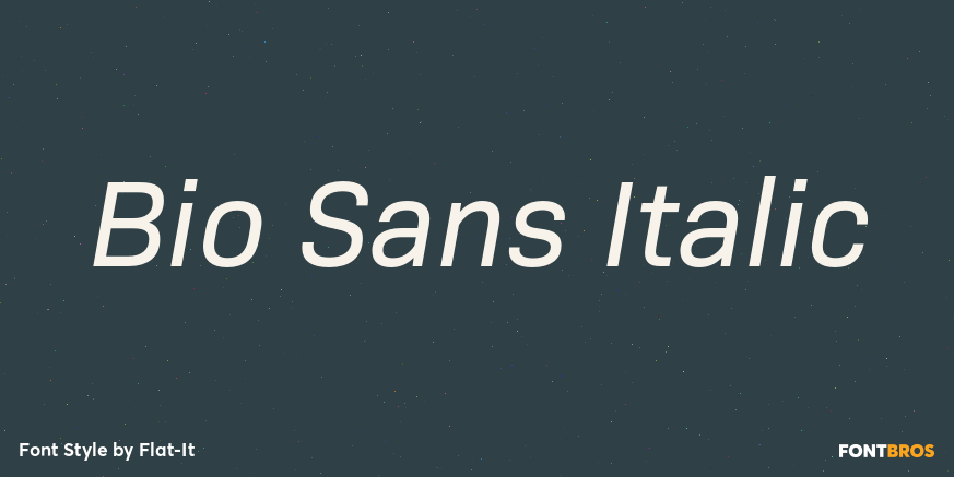 Bio Sans Italic Font Poster #1