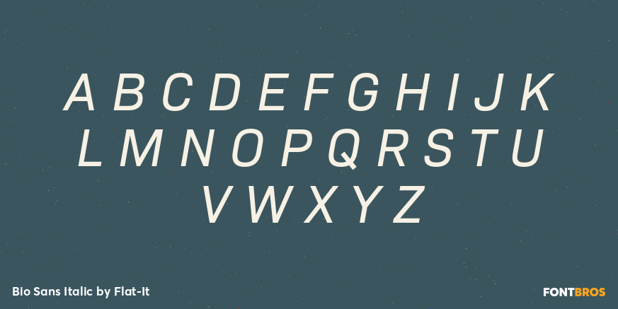 Bio Sans Italic Font Poster #1