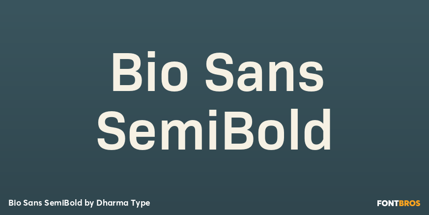 Bio Sans SemiBold Font Poster #1
