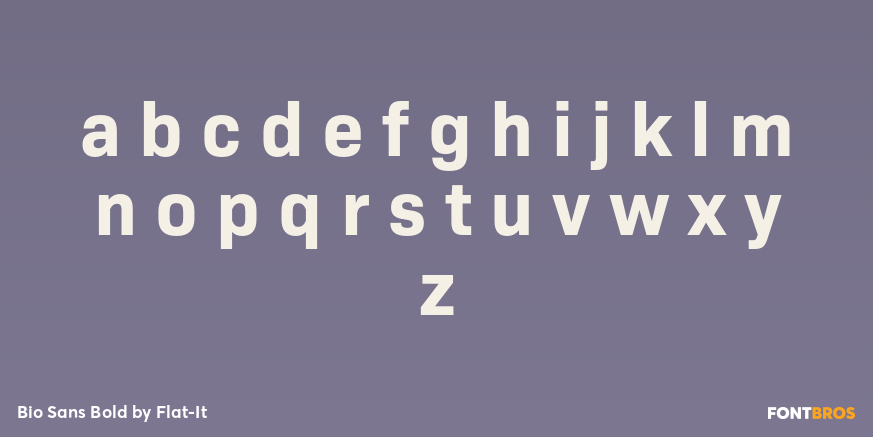 Bio Sans Bold Font Poster #1