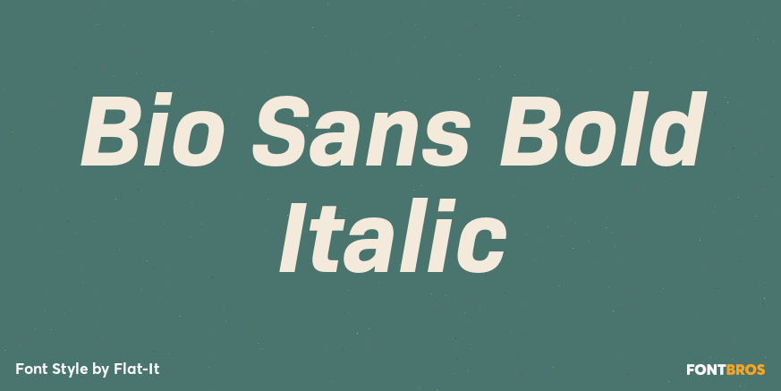Bio Sans Bold Italic Font Poster #1