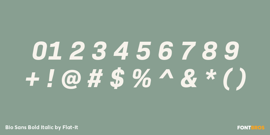 Bio Sans Bold Italic Font Poster #1