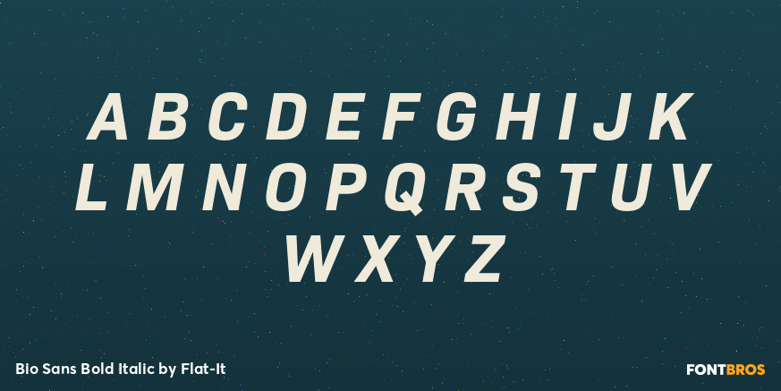 Bio Sans Bold Italic Font Poster #1