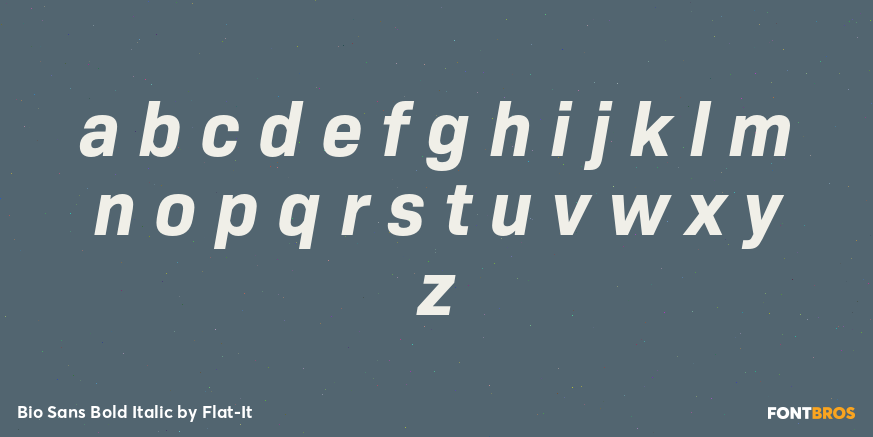 Bio Sans Bold Italic Font Poster #1