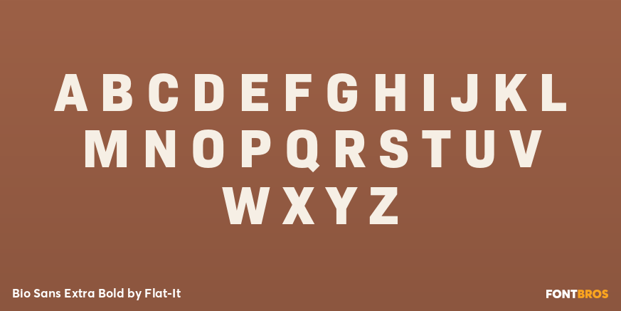 Bio Sans Extra Bold Font Poster #2