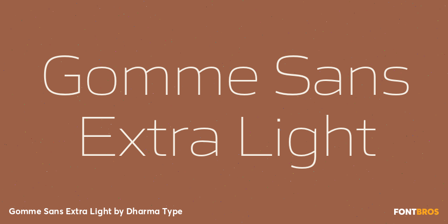 Gomme Sans Extra Light Font Poster #1