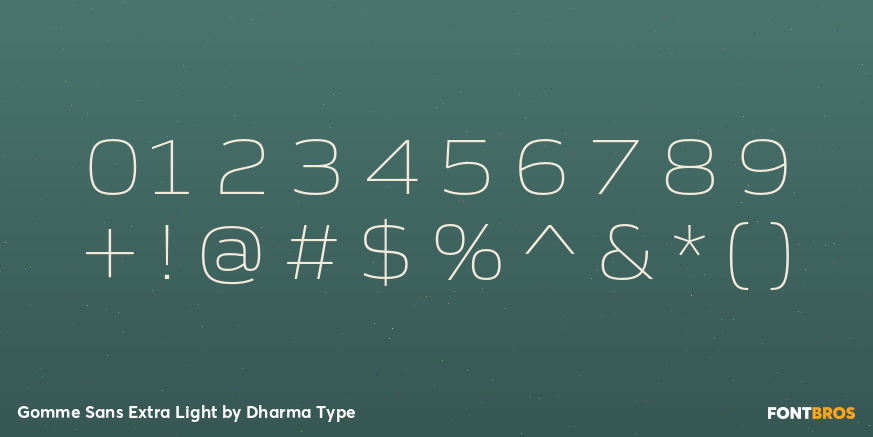 Gomme Sans Extra Light Font Poster #4
