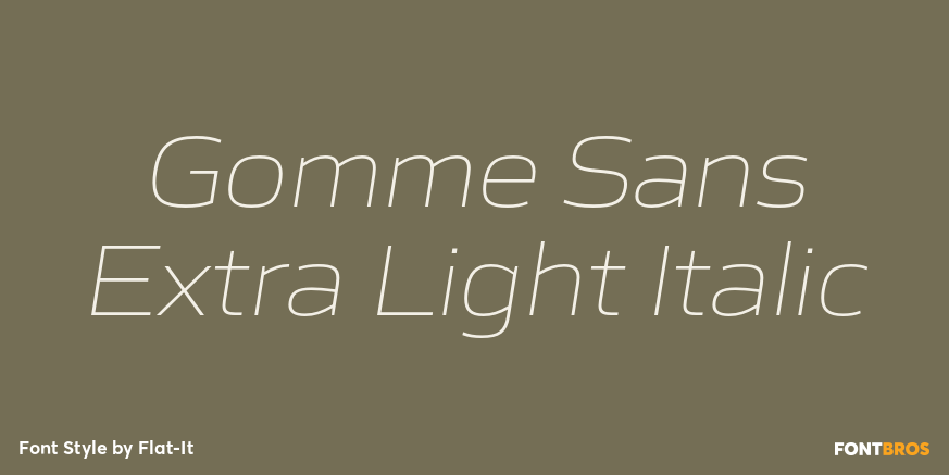 Gomme Sans Extra Light Italic Font Poster #1
