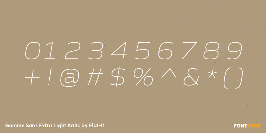 Gomme Sans Extra Light Italic Font Poster #1