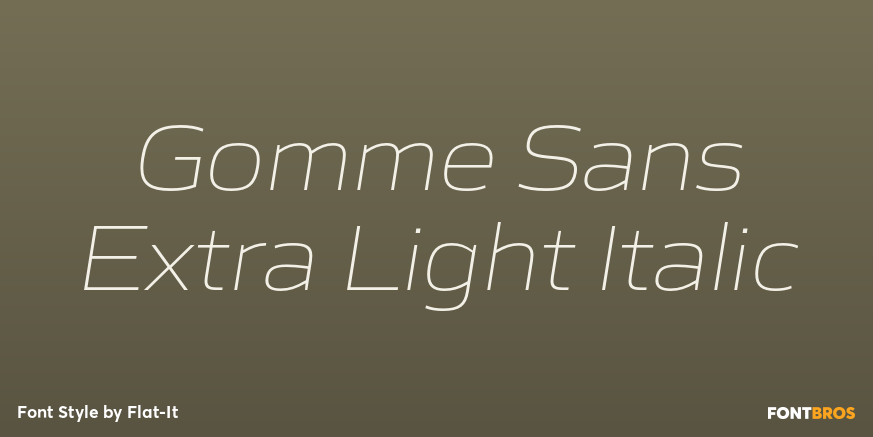 Gomme Sans Extra Light Italic Font Poster #1