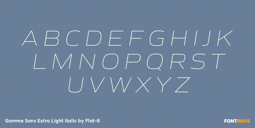 Gomme Sans Extra Light Italic Font Poster #1