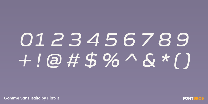 Gomme Sans Italic Font Poster #1