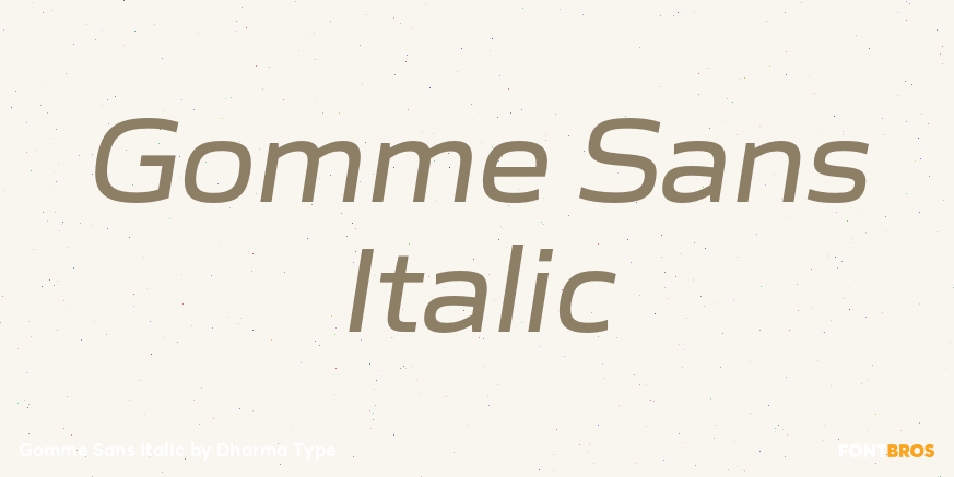 Gomme Sans Italic Font Poster #1