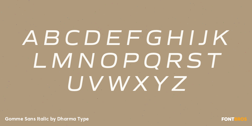 Gomme Sans Italic Font Poster #2