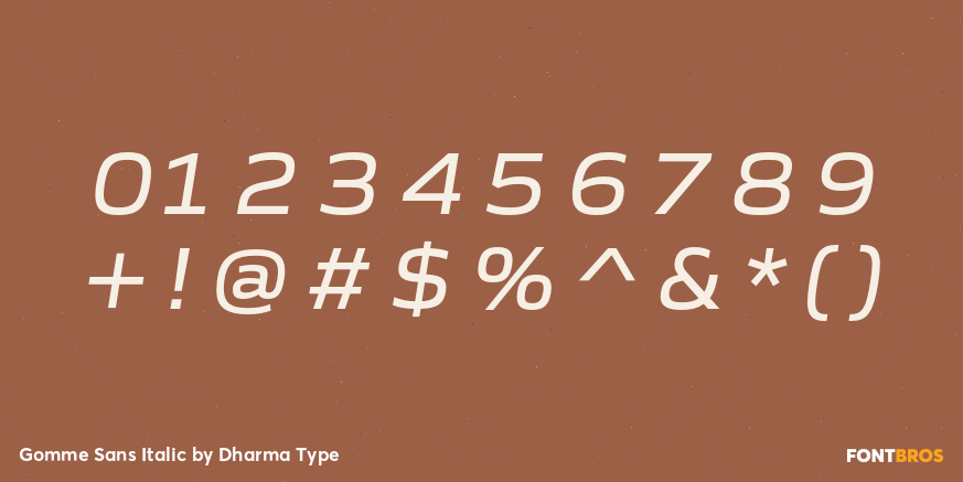 Gomme Sans Italic Font Poster #4