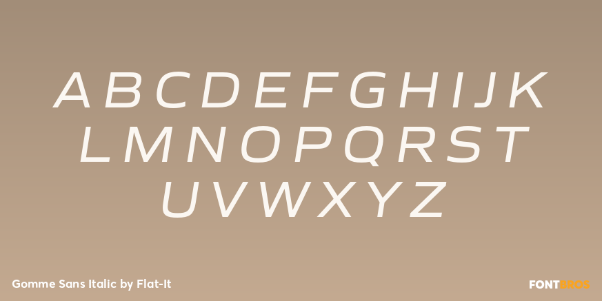 Gomme Sans Italic Font Poster #1