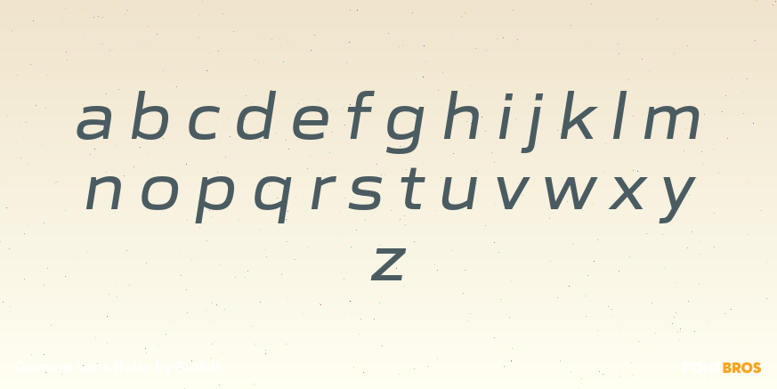 Gomme Sans Italic Font Poster #1