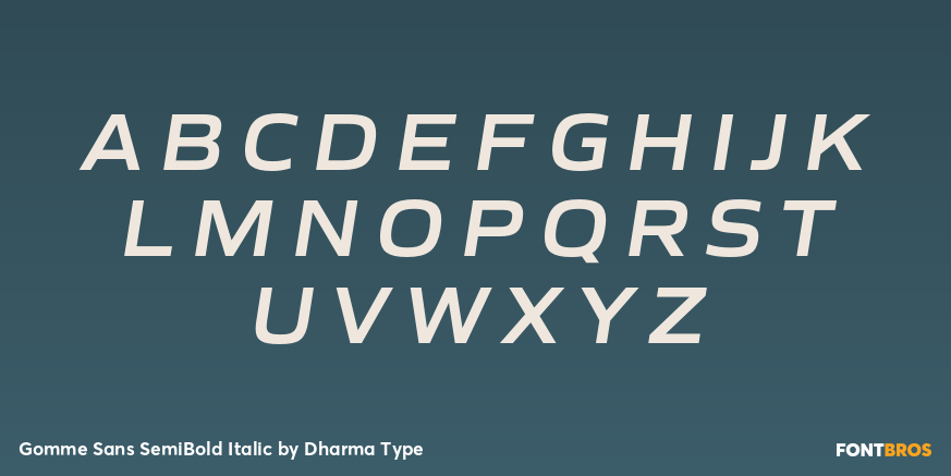 Gomme Sans SemiBold Italic Font Poster #2