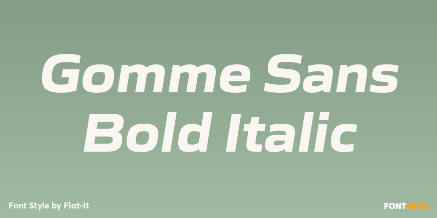 Gomme Sans Bold Italic Font Poster #1