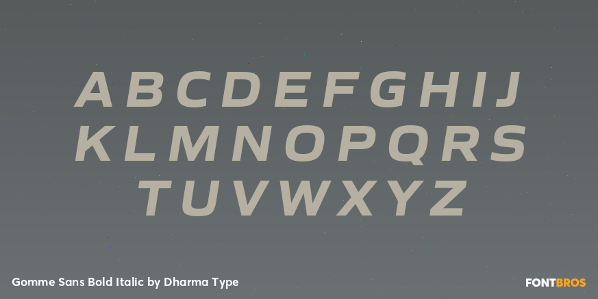 Gomme Sans Bold Italic Font Poster #2