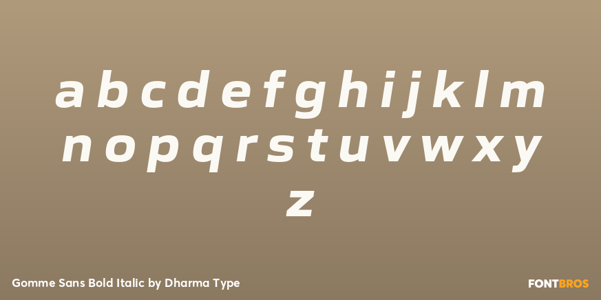 Gomme Sans Bold Italic Font Poster #3