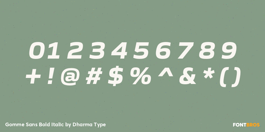 Gomme Sans Bold Italic Font Poster #4