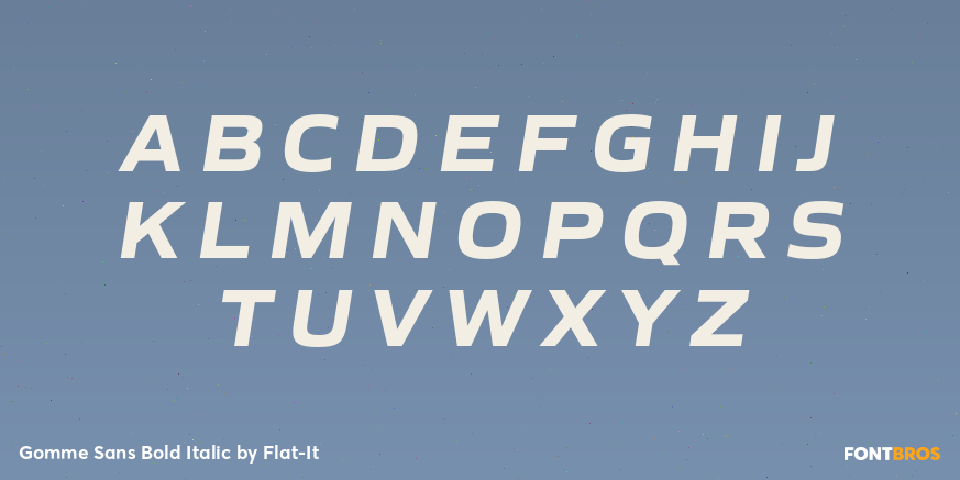Gomme Sans Bold Italic Font Poster #1