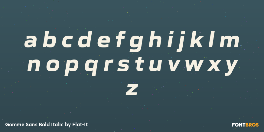 Gomme Sans Bold Italic Font Poster #1