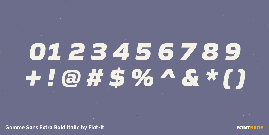 Gomme Sans Extra Bold Italic Font Poster #4