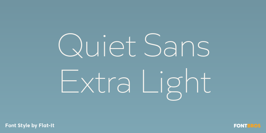 Quiet Sans Extra Light Font Poster #1
