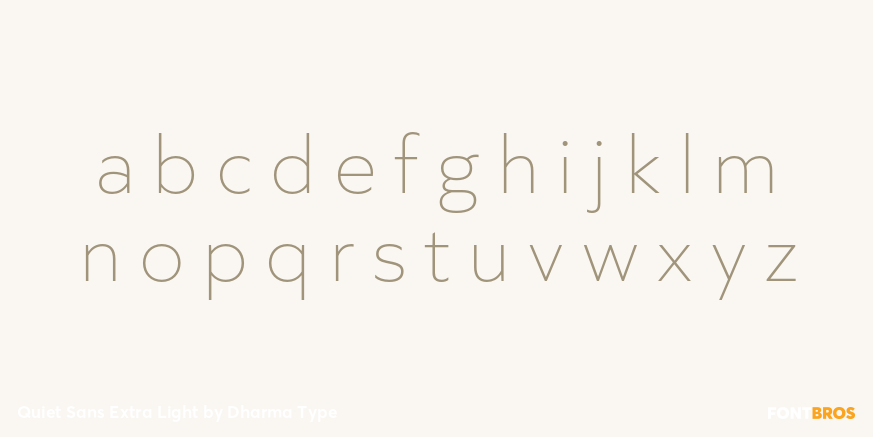 Quiet Sans Extra Light Font Poster #3