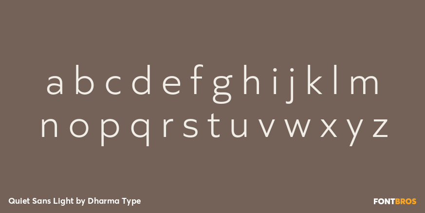 Quiet Sans Light Font Poster #3