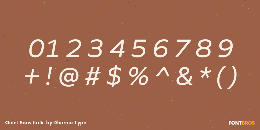 Quiet Sans Italic Font Poster #4