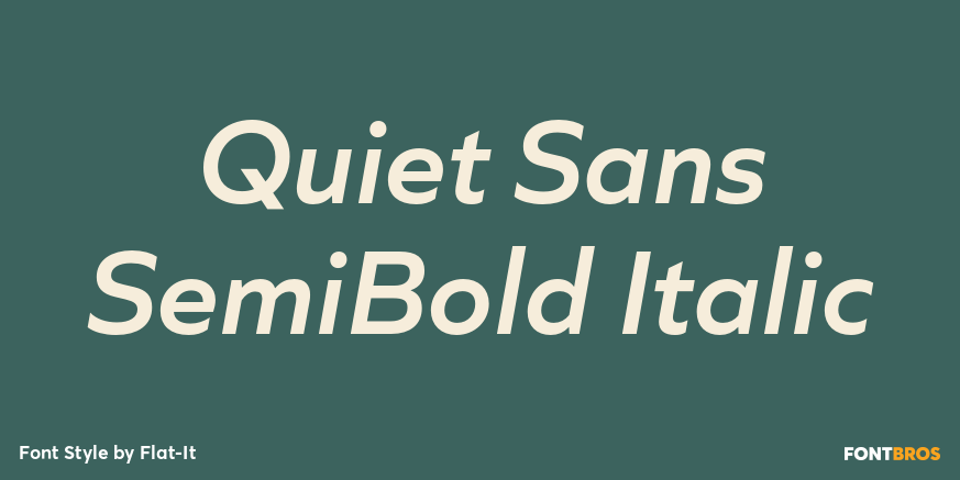 Quiet Sans SemiBold Italic Font Poster #1