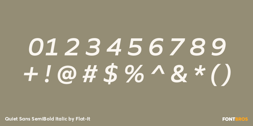 Quiet Sans SemiBold Italic Font Poster #1
