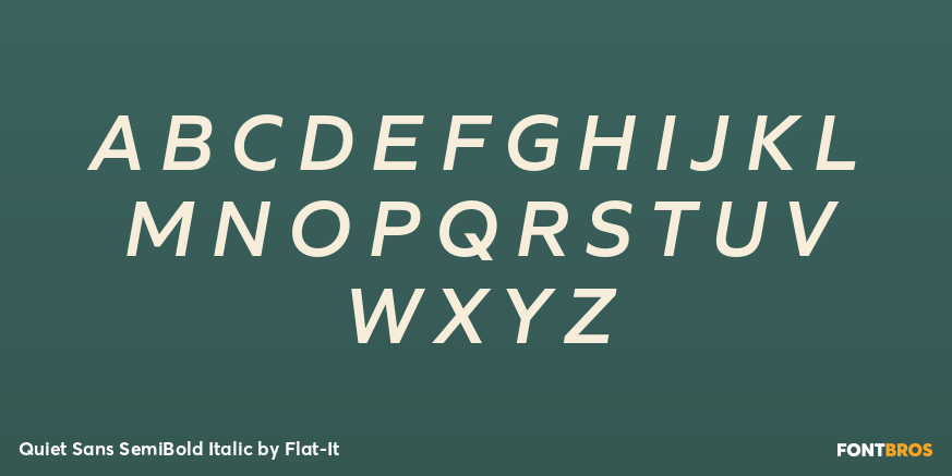 Quiet Sans SemiBold Italic Font Poster #1