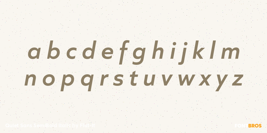 Quiet Sans SemiBold Italic Font Poster #1