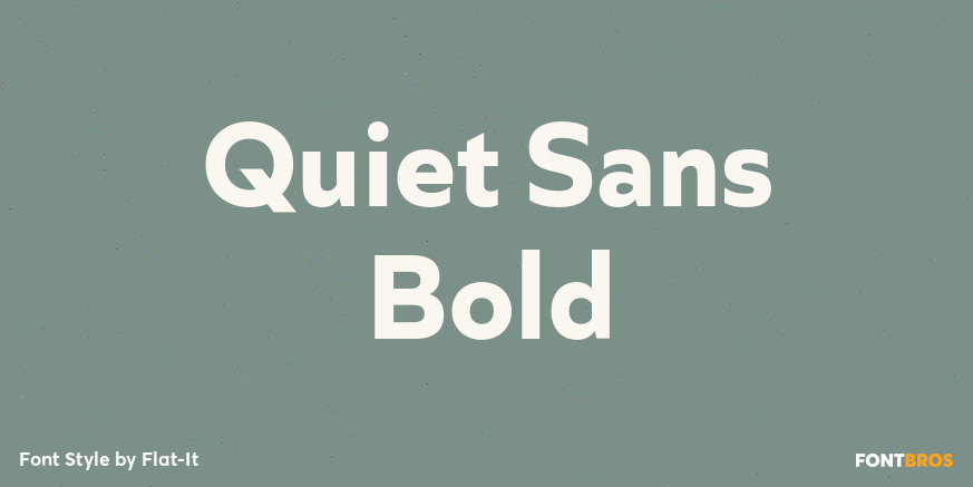 Quiet Sans Bold Font Poster #1