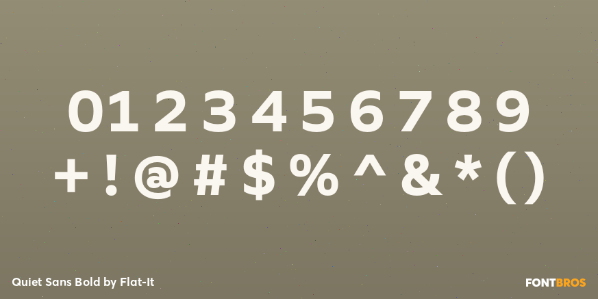 Quiet Sans Bold Font Poster #1