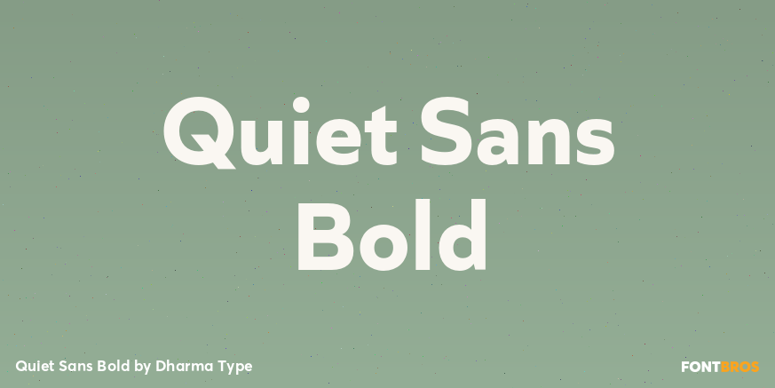 Quiet Sans Bold Font Poster #1