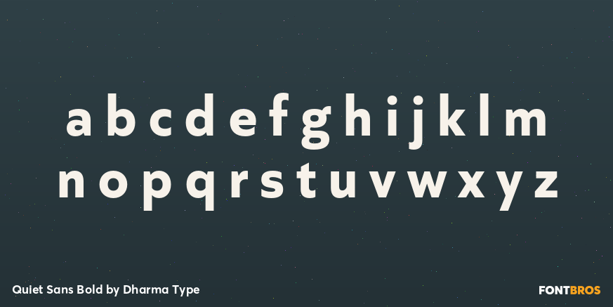 Quiet Sans Bold Font Poster #3