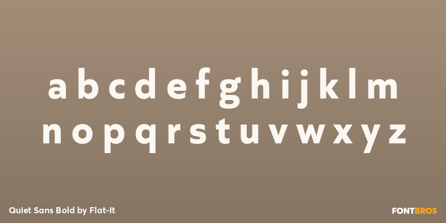Quiet Sans Bold Font Poster #1
