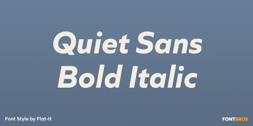 Quiet Sans Bold Italic Font Poster #1