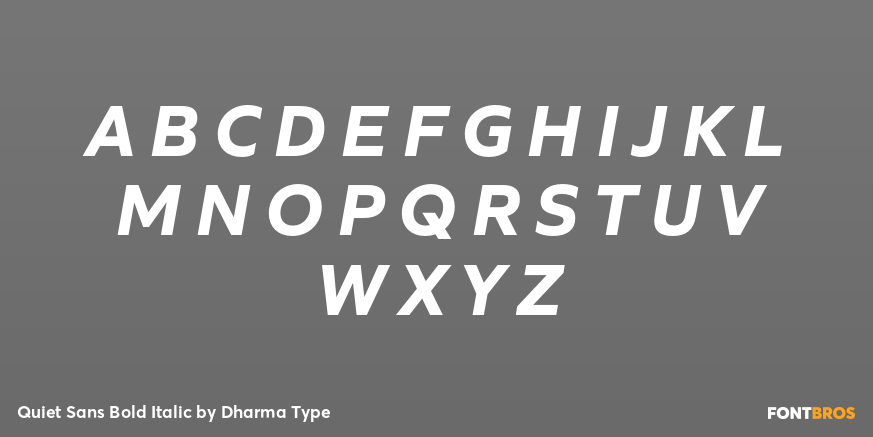 Quiet Sans Bold Italic Font Poster #2