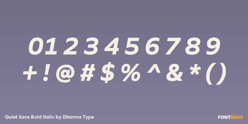 Quiet Sans Bold Italic Font Poster #4