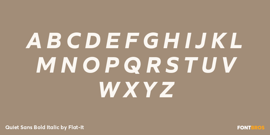 Quiet Sans Bold Italic Font Poster #1