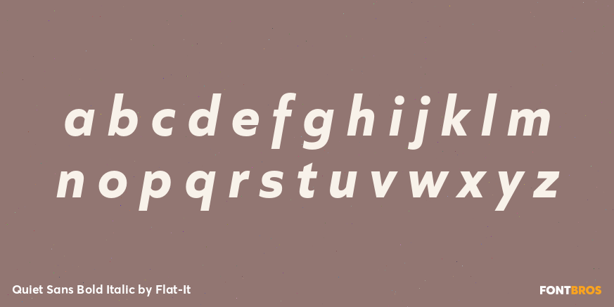 Quiet Sans Bold Italic Font Poster #1