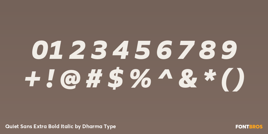 Quiet Sans Extra Bold Italic Font Poster #4