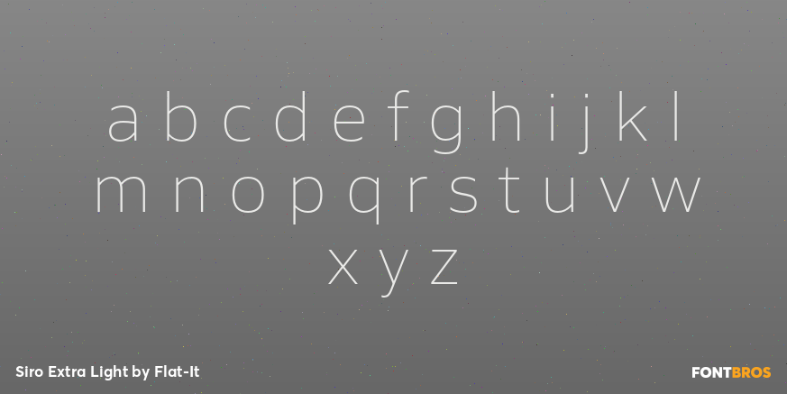 Siro Extra Light Font Poster #3