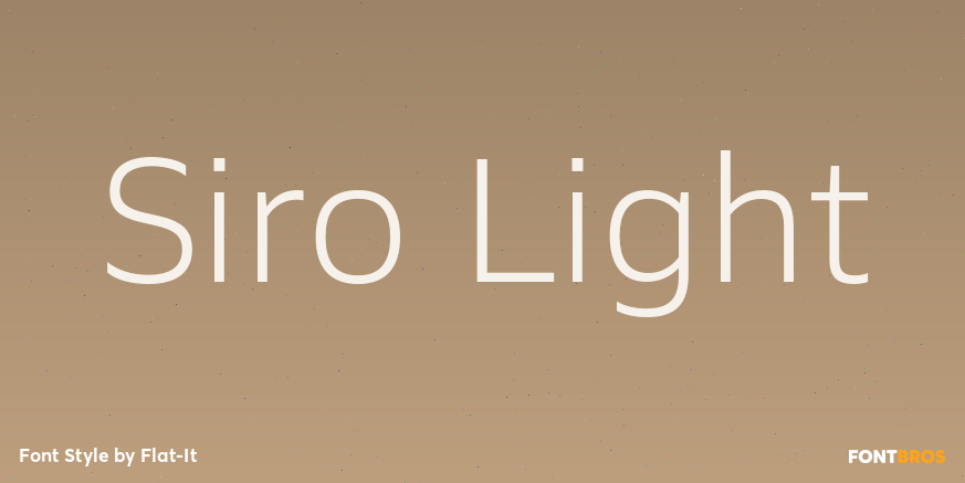 Siro Light Font Poster #1